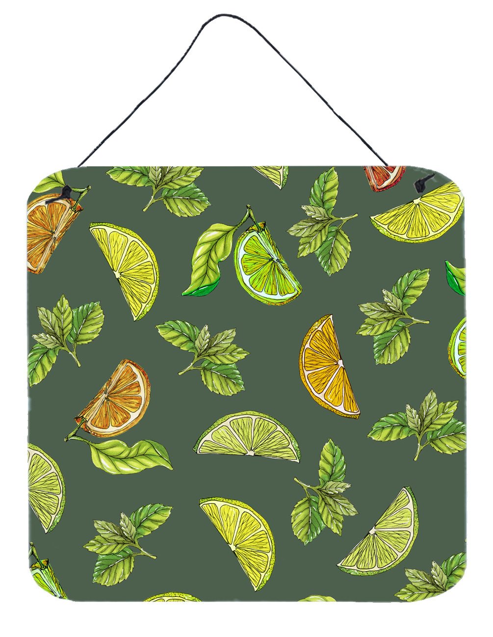 Lemons, Limes and Oranges Wall or Door Hanging Prints BB5207DS66 by Caroline's Treasures