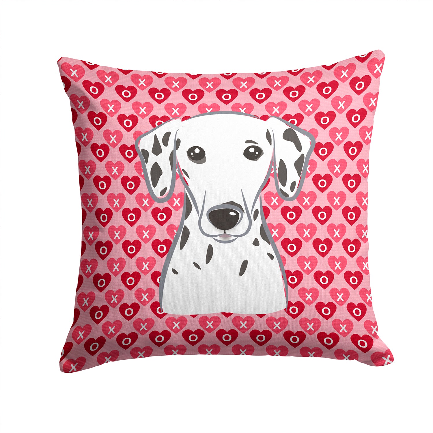 Dalmatian Hearts Fabric Decorative Pillow BB5280PW1414 - the-store.com