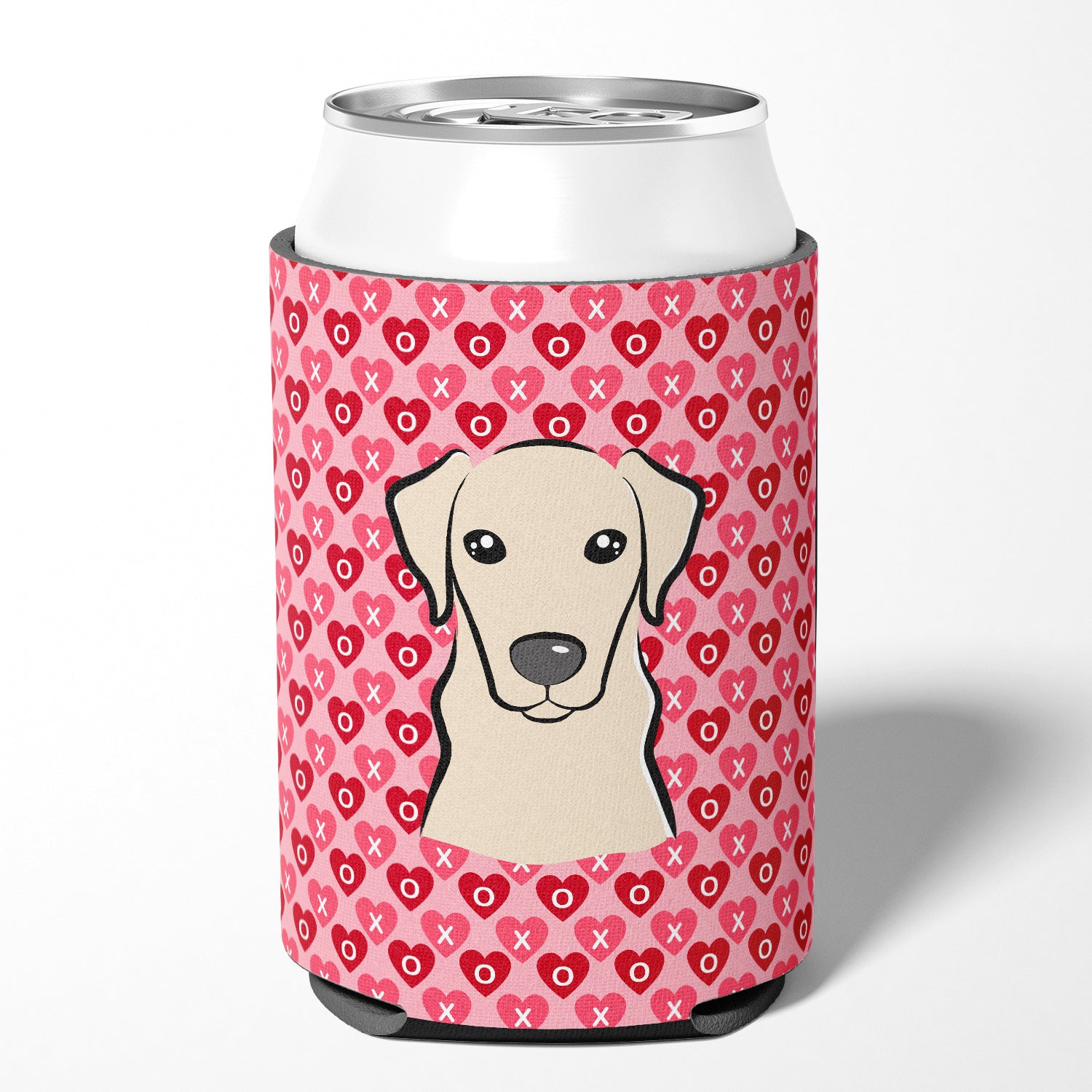 Yellow Labrador Hearts Can or Bottle Hugger BB5292CC
