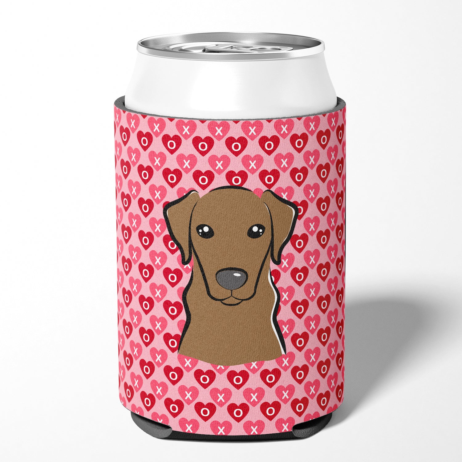 Chocolate Labrador Hearts Can or Bottle Hugger BB5304CC
