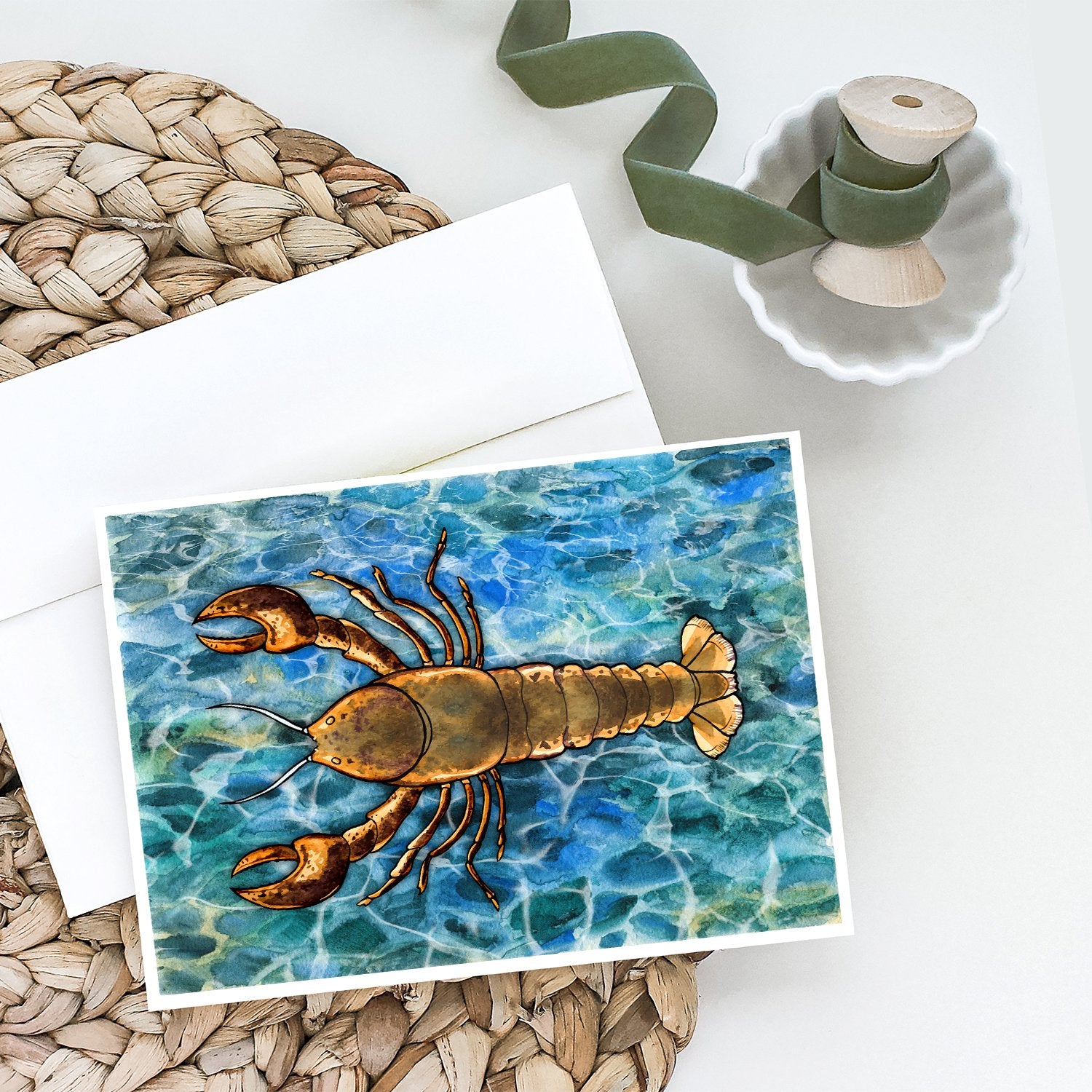 Lobster Greeting Cards and Envelopes Pack of 8 - the-store.com