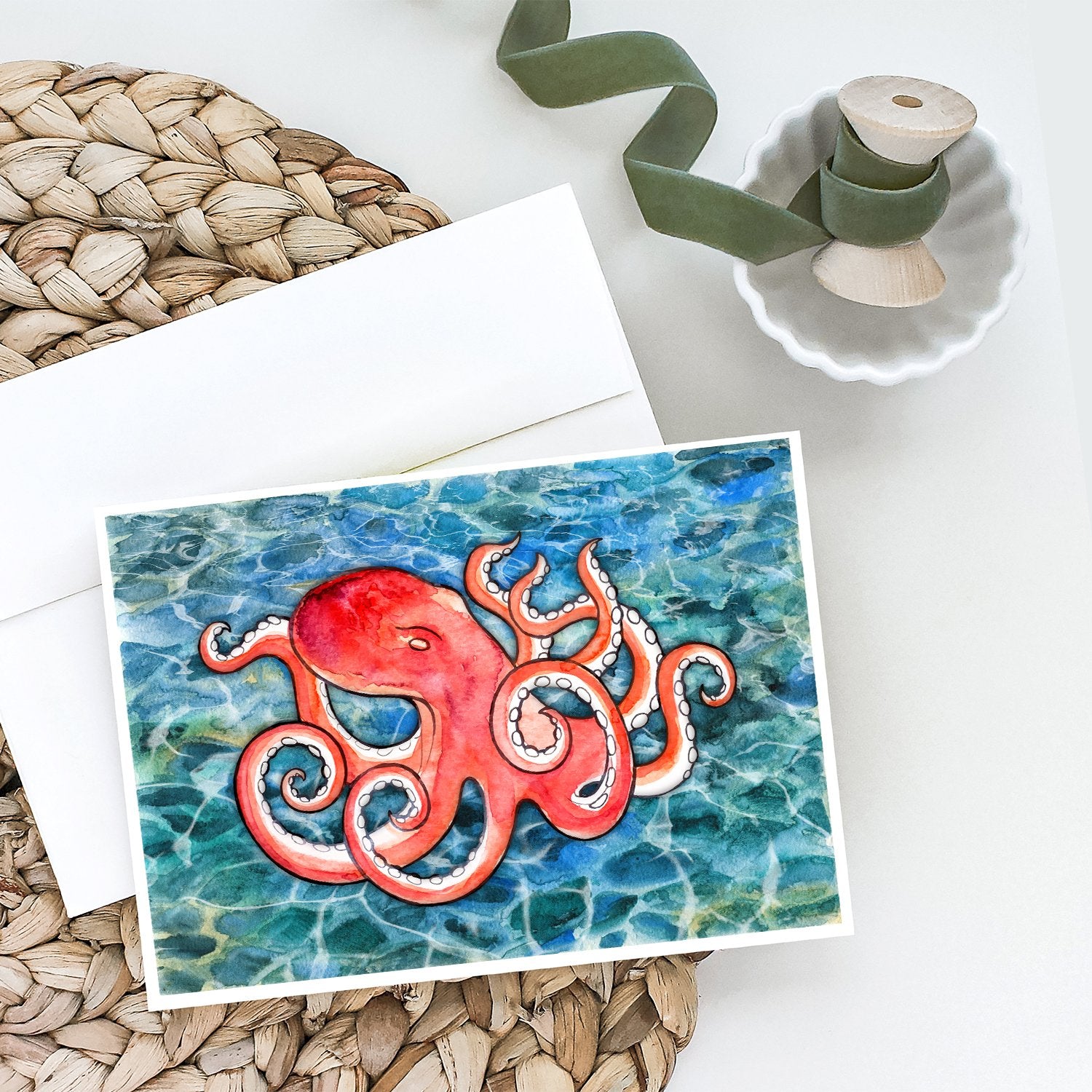 Buy this Octopus Greeting Cards and Envelopes Pack of 8
