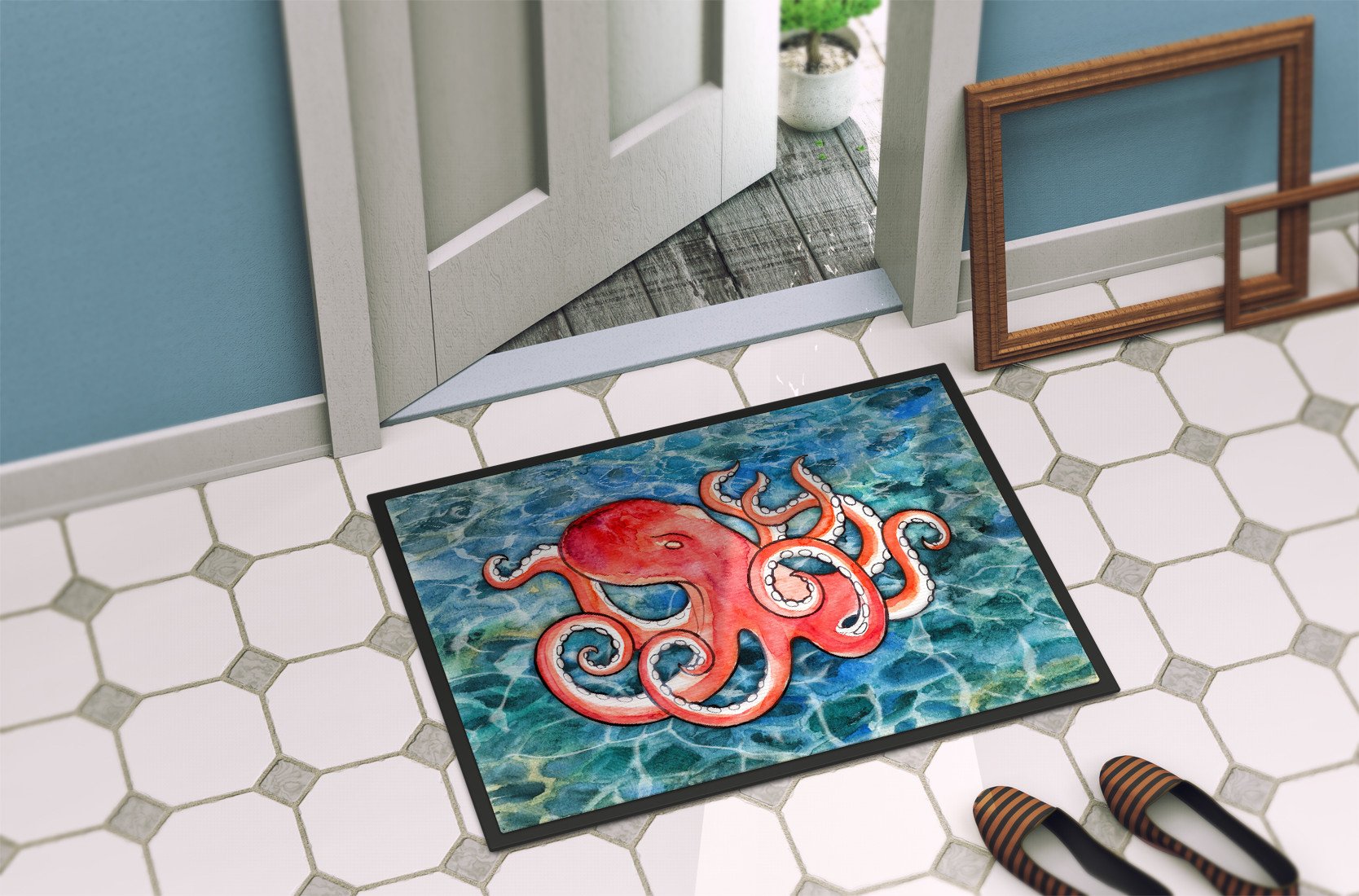 Octopus Indoor or Outdoor Mat 24x36 BB5357JMAT by Caroline's Treasures