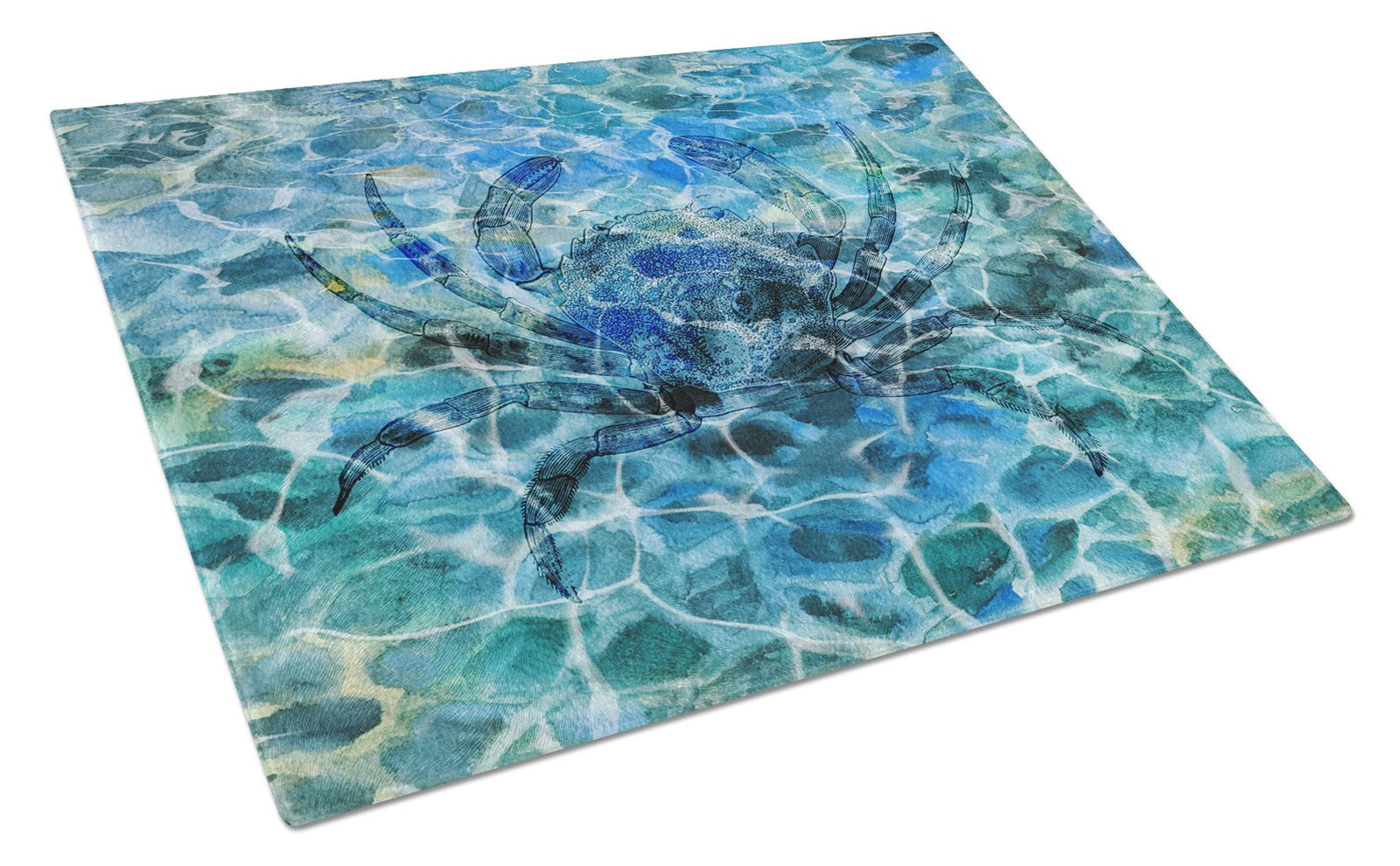 Crab Under water Glass Cutting Board Large BB5358LCB by Caroline's Treasures