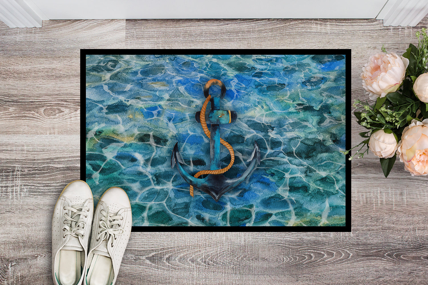 Anchor and Rope Indoor or Outdoor Mat 18x27 BB5370MAT - the-store.com