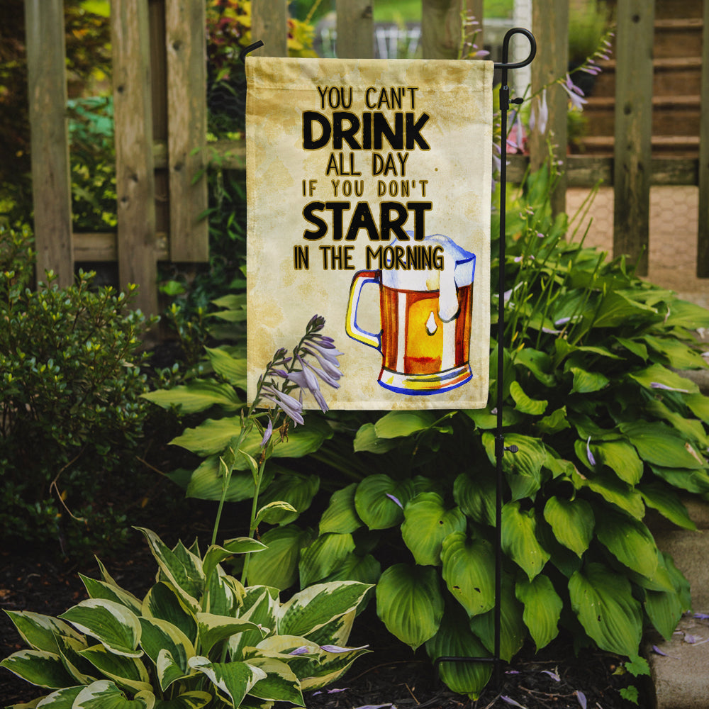 Start Drinking in the Morning Beer Flag Garden Size BB5412GF