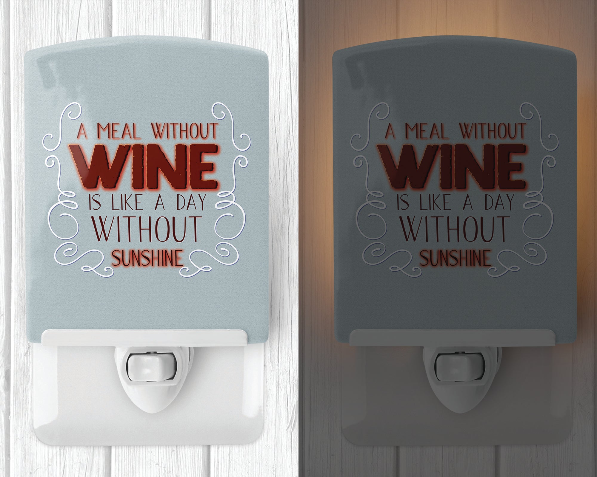 A Meal Without Wine Ceramic Night Light BB5424CNL - the-store.com