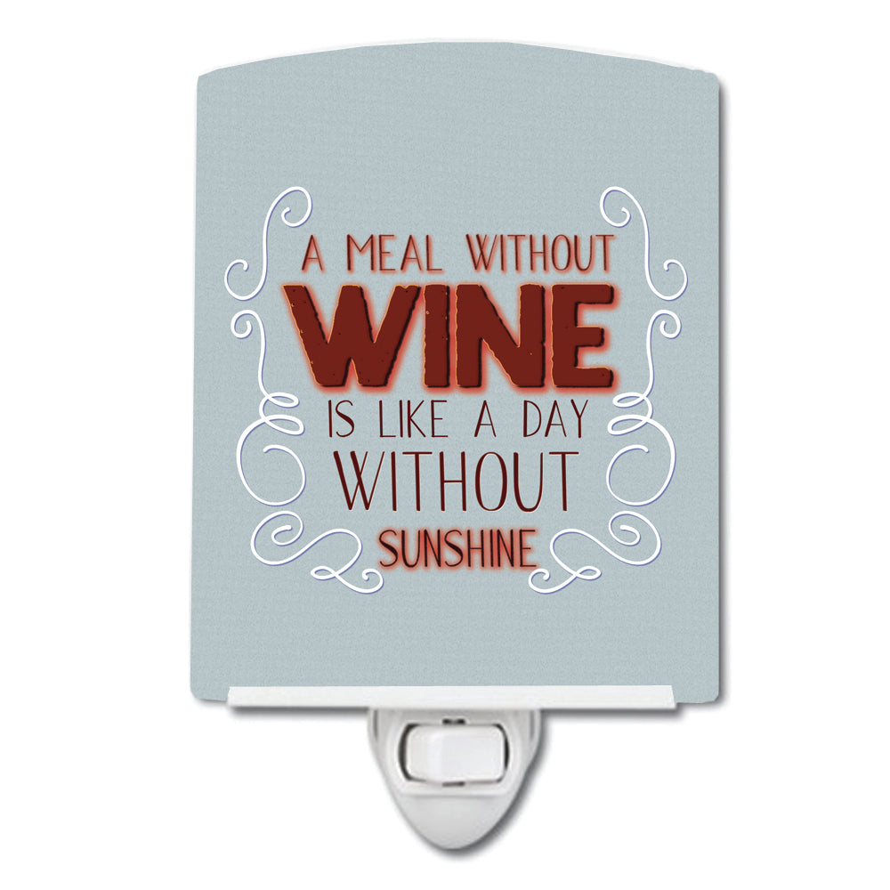 A Meal Without Wine Ceramic Night Light BB5424CNL - the-store.com