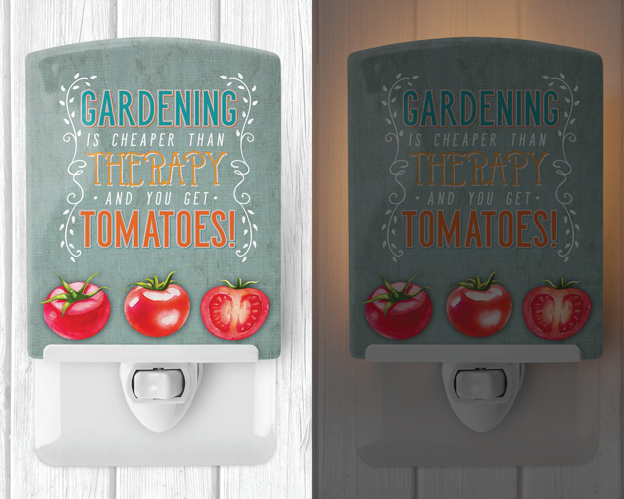 Gardening Therapy and Tomatoes Ceramic Night Light BB5432CNL - the-store.com