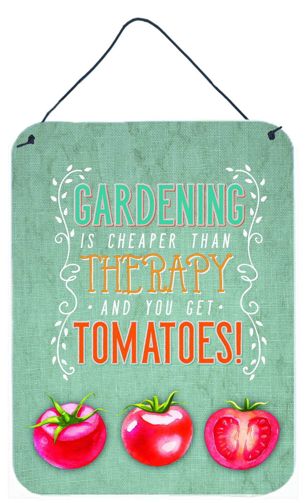 Gardening Therapy and Tomatoes Wall or Door Hanging Prints BB5432DS1216 by Caroline's Treasures