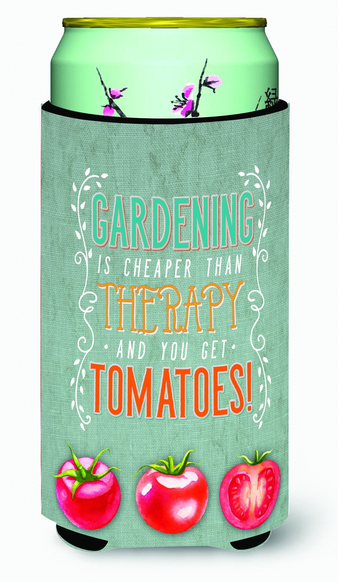 Gardening Therapy and Tomatoes Tall Boy Beverage Insulator Hugger BB5432TBC by Caroline's Treasures