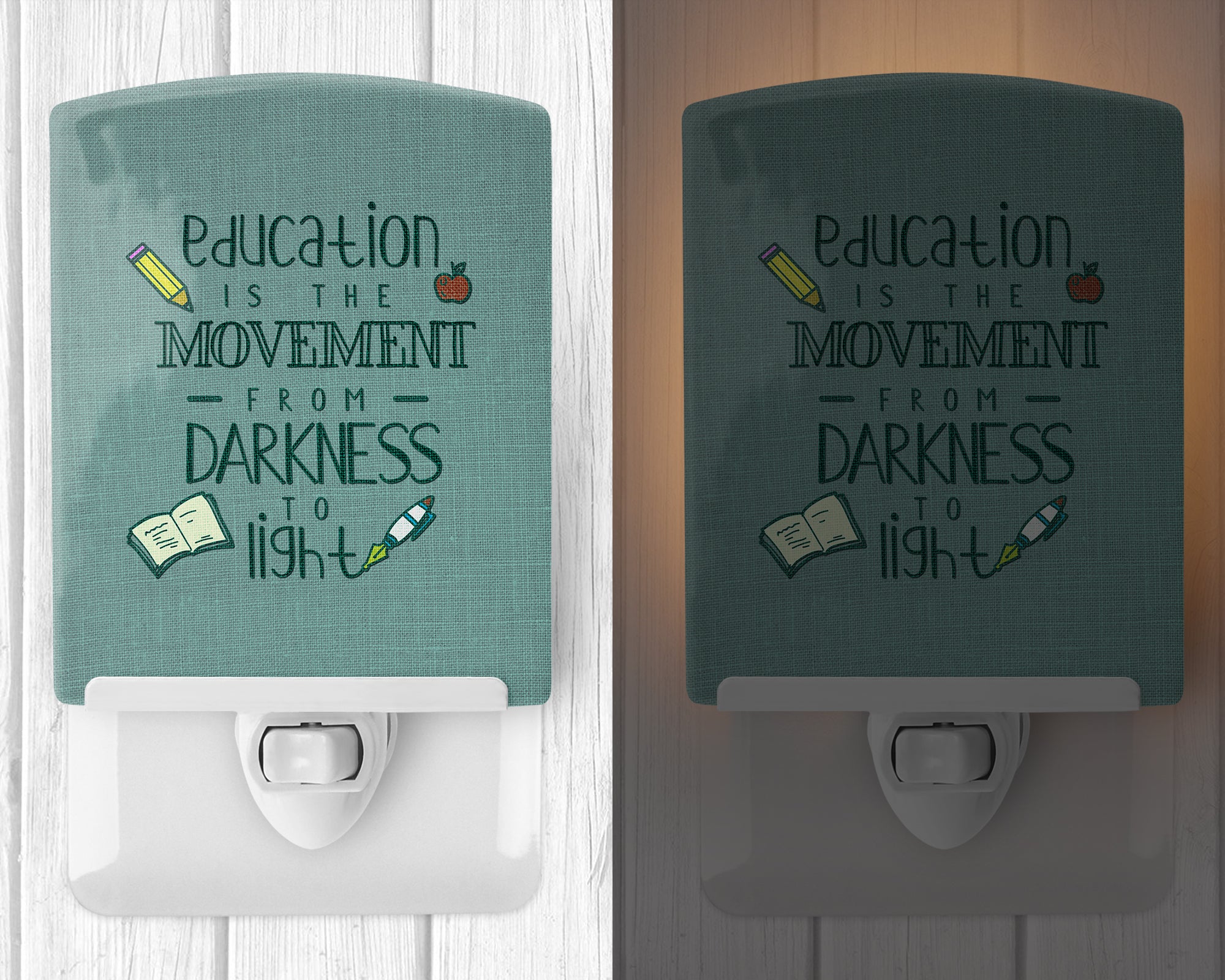 Education is Movement Teacher Ceramic Night Light BB5472CNL - the-store.com
