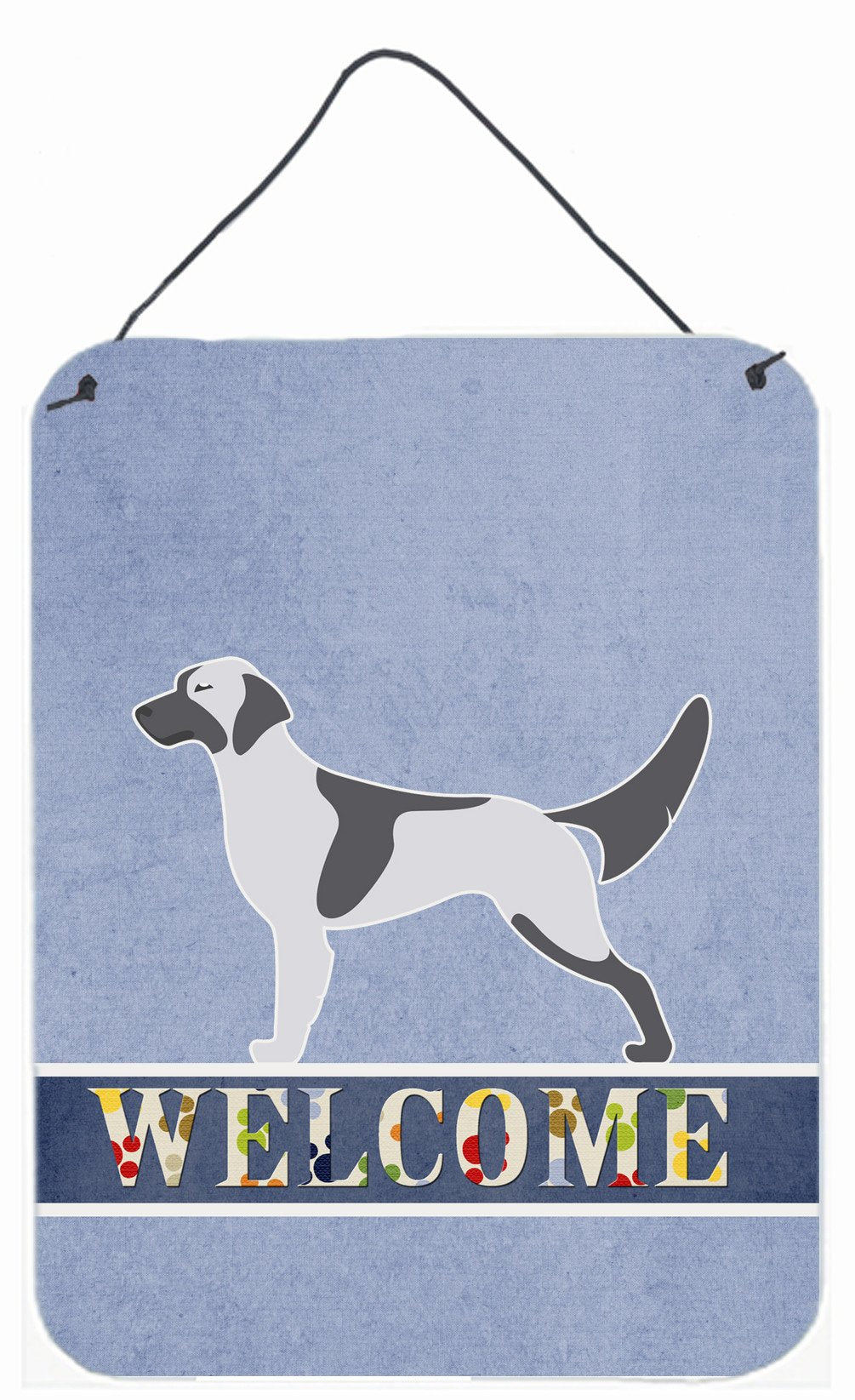 English Setter Welcome Wall or Door Hanging Prints BB5485DS1216 by Caroline's Treasures