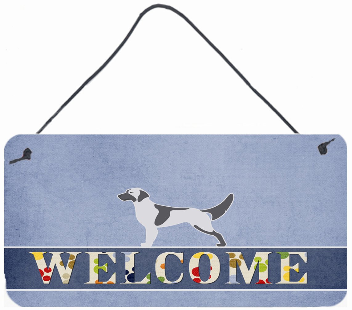 English Setter Welcome Wall or Door Hanging Prints BB5485DS812 by Caroline's Treasures