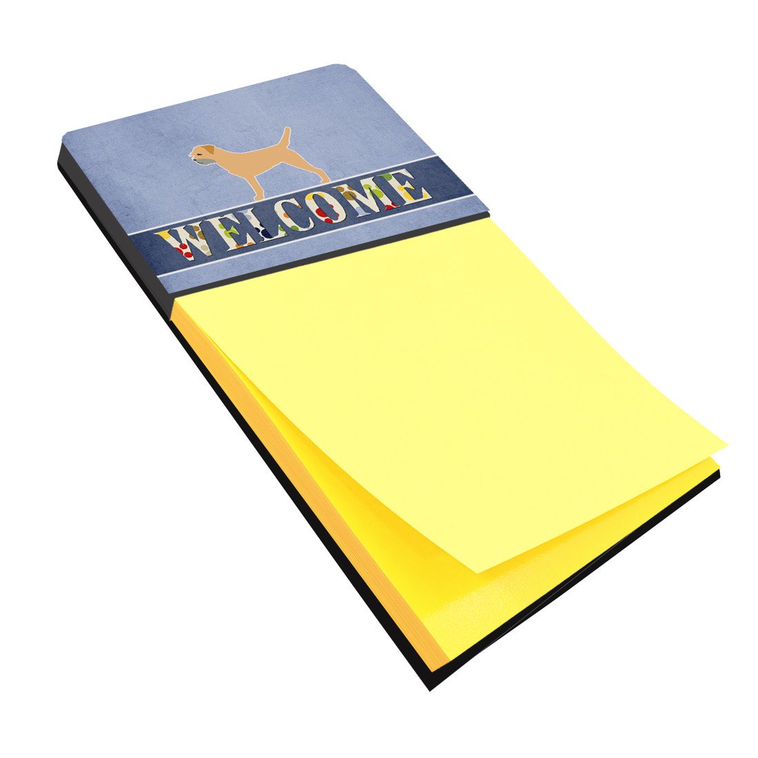 Border Terrier Welcome Sticky Note Holder BB5493SN by Caroline's Treasures