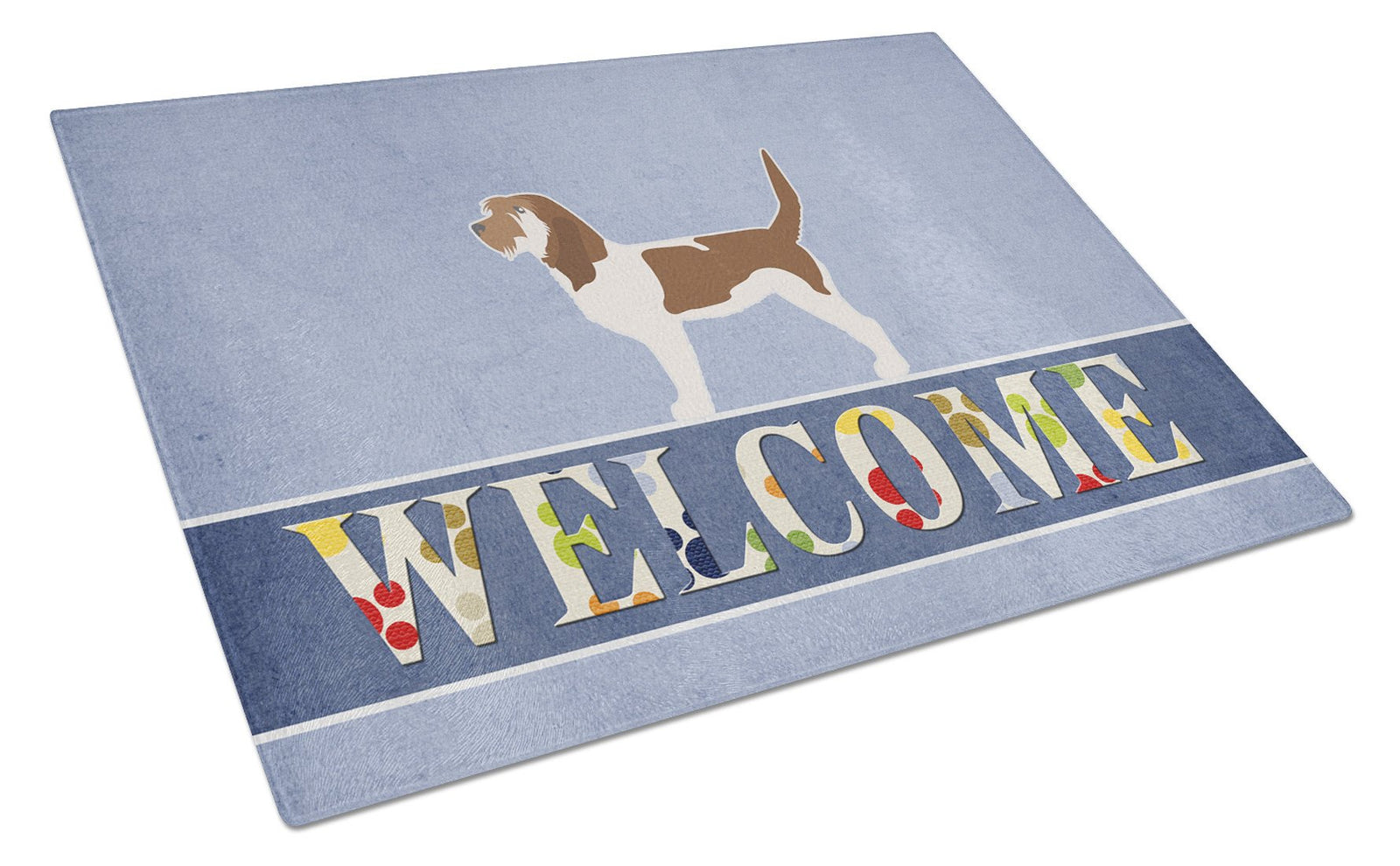 Grand Basset Griffon Vendeen Welcome Glass Cutting Board Large BB5494LCB by Caroline's Treasures