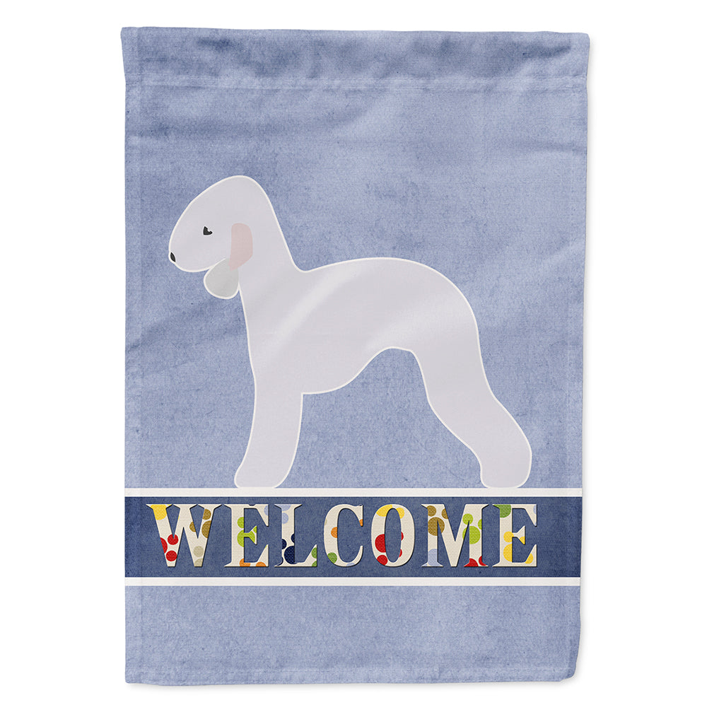 Bedlington Terrier Welcome Flag Canvas House Size BB5498CHF