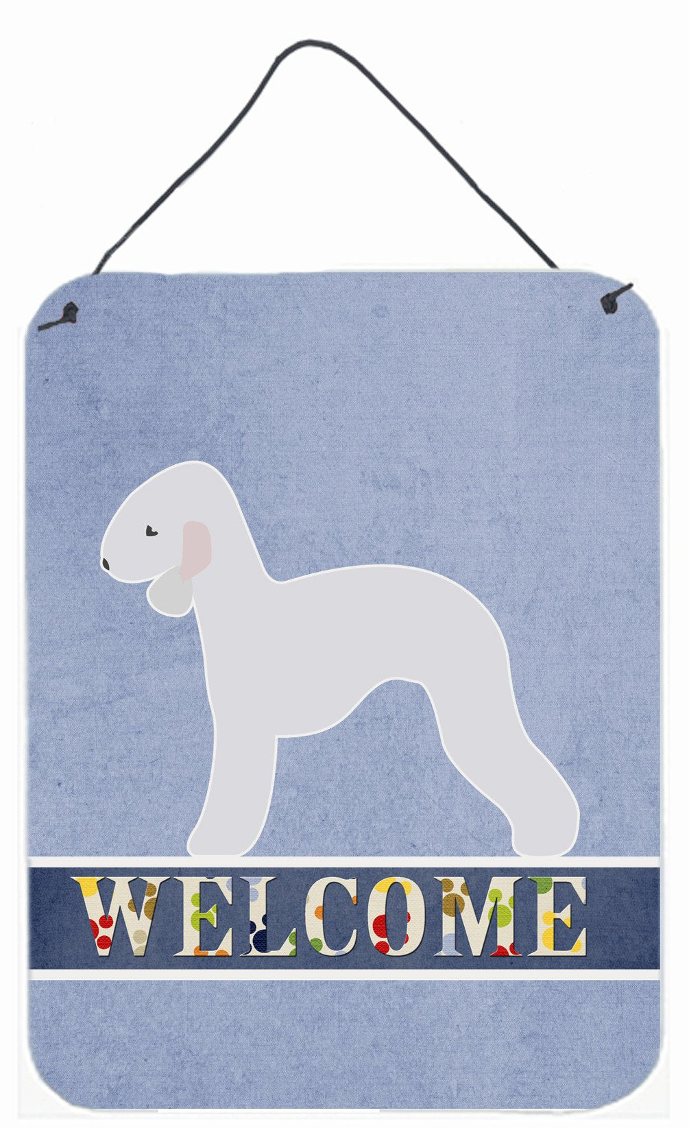 Bedlington Terrier Welcome Wall or Door Hanging Prints BB5498DS1216 by Caroline's Treasures