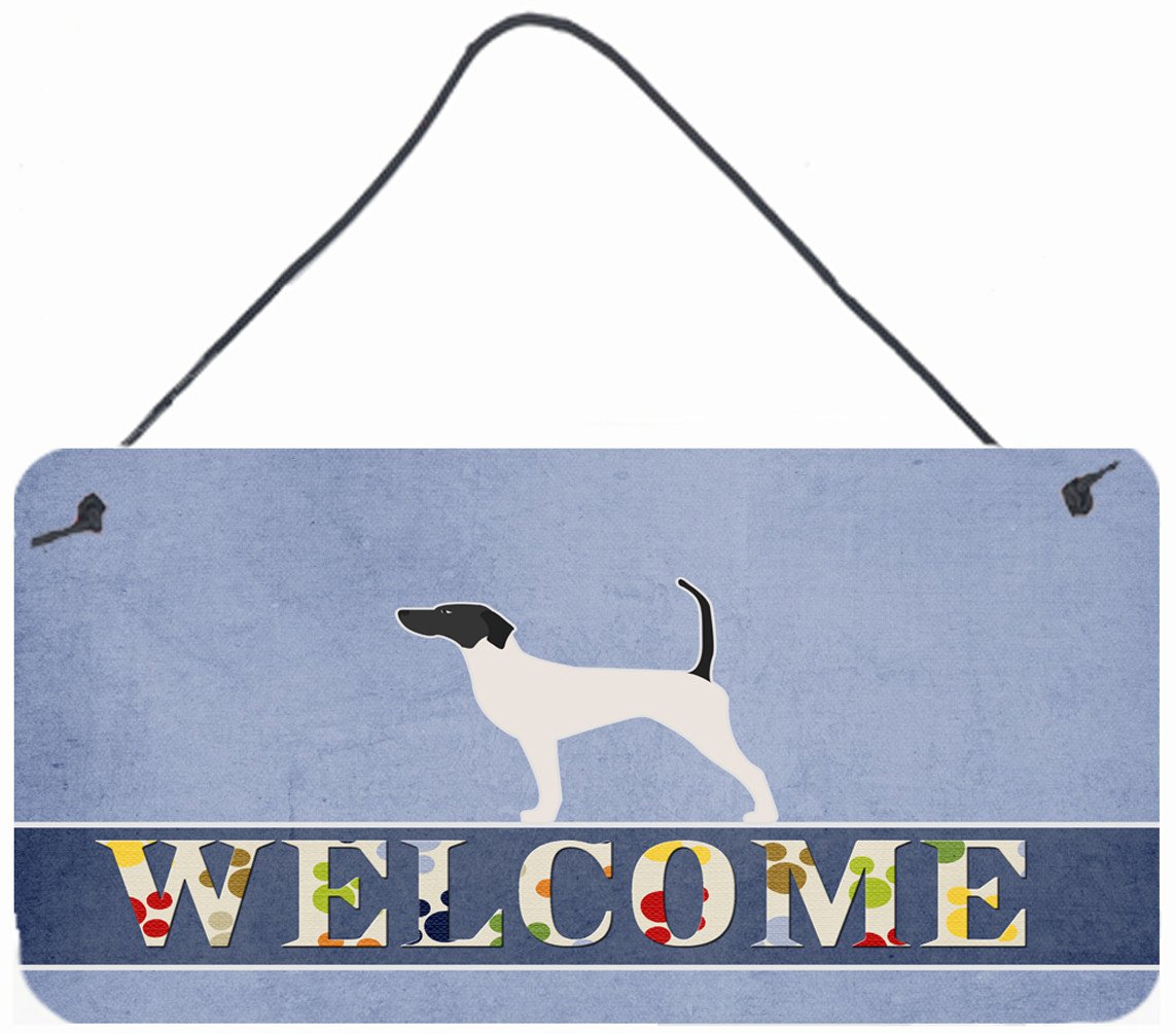 English Pointer Welcome Wall or Door Hanging Prints BB5499DS812 by Caroline's Treasures