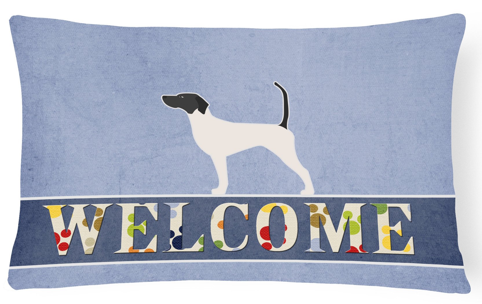 English Pointer Welcome Canvas Fabric Decorative Pillow BB5499PW1216 by Caroline's Treasures