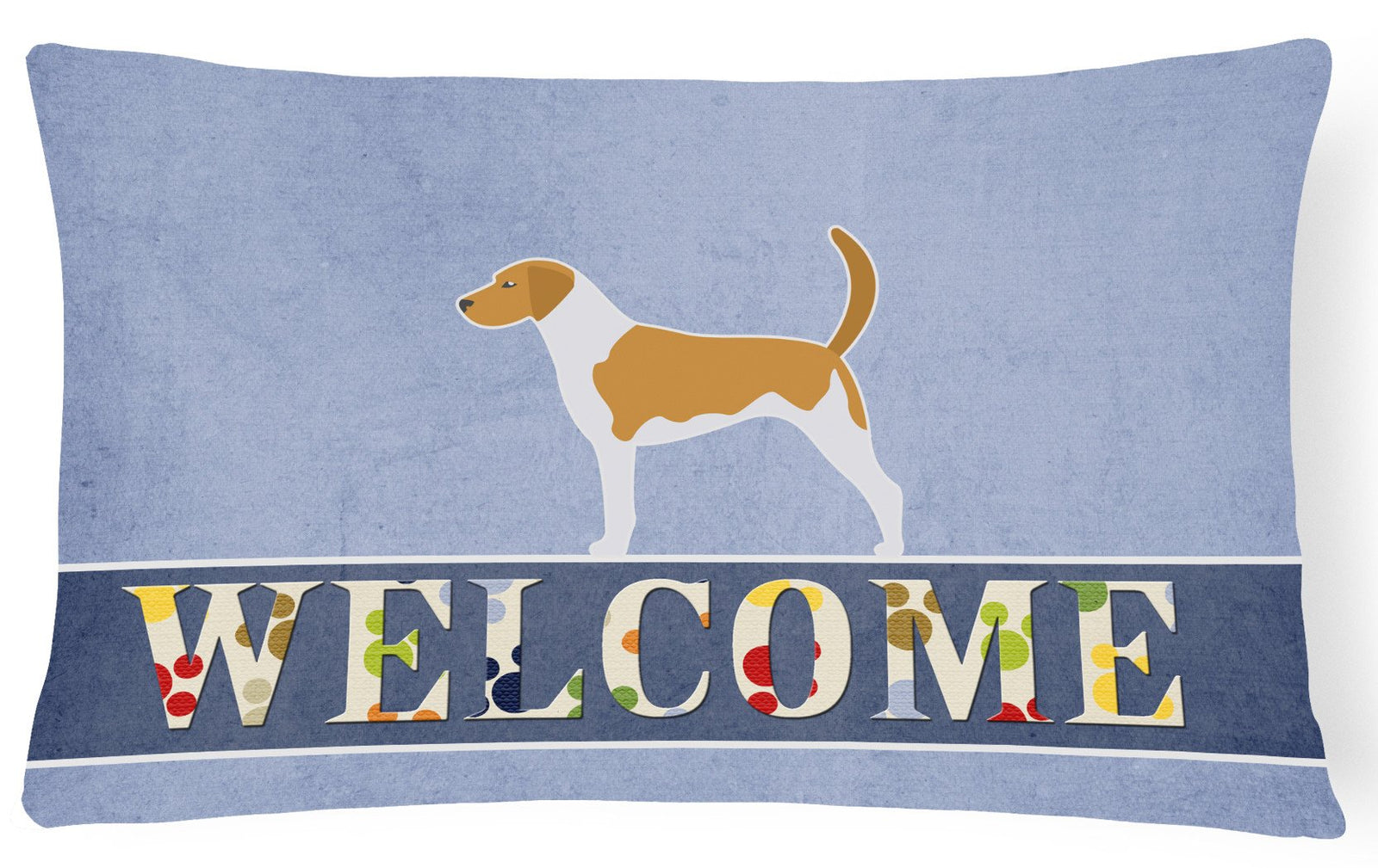 American Foxhound Welcome Canvas Fabric Decorative Pillow BB5502PW1216 by Caroline's Treasures
