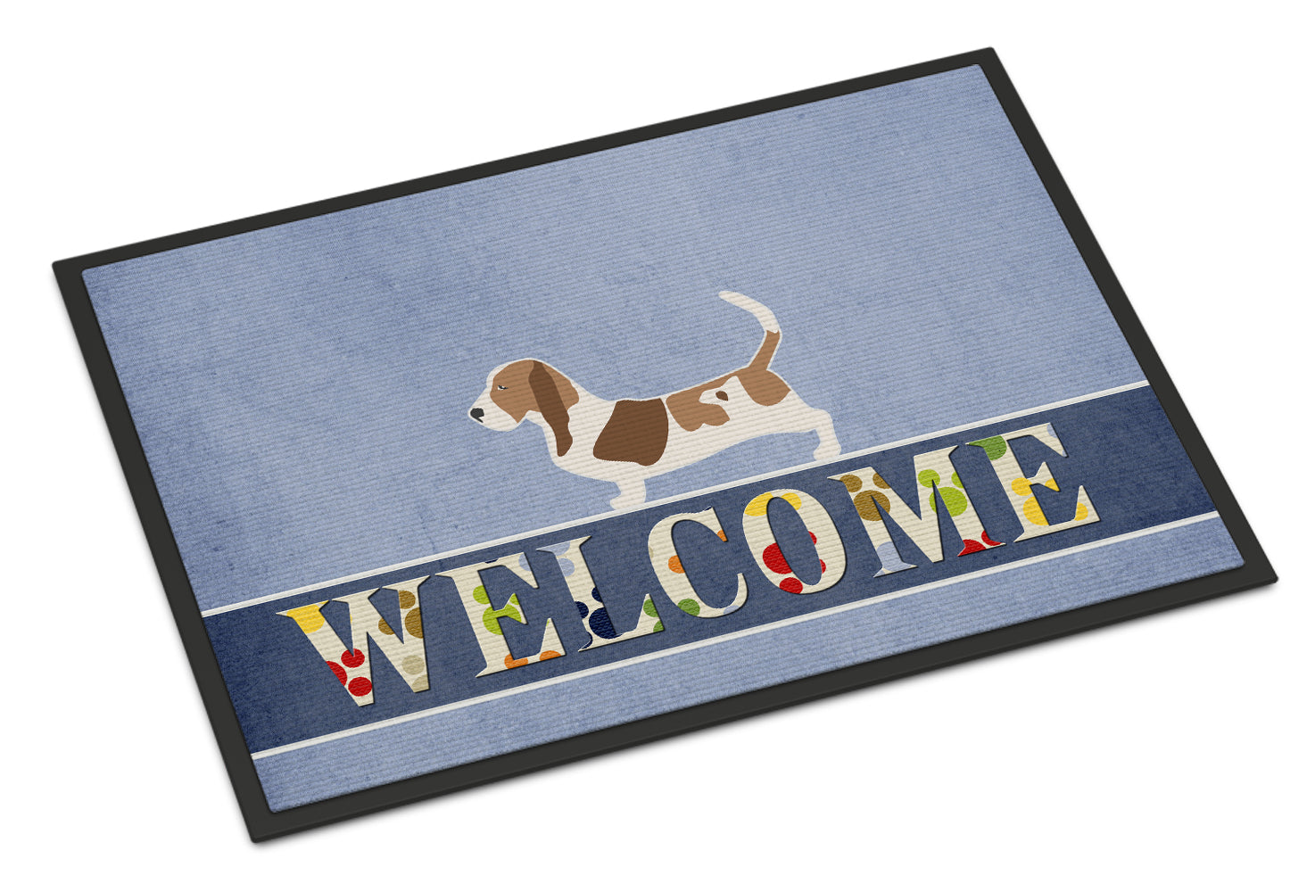 Basset Hound Welcome Indoor or Outdoor Mat 18x27 BB5506MAT - the-store.com