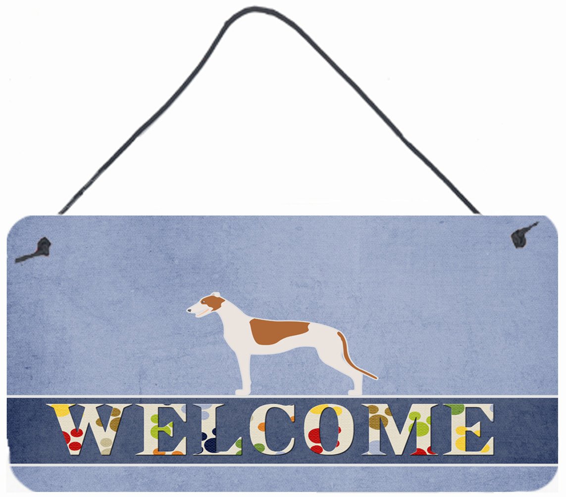 Greyhound Welcome Wall or Door Hanging Prints BB5509DS812 by Caroline's Treasures