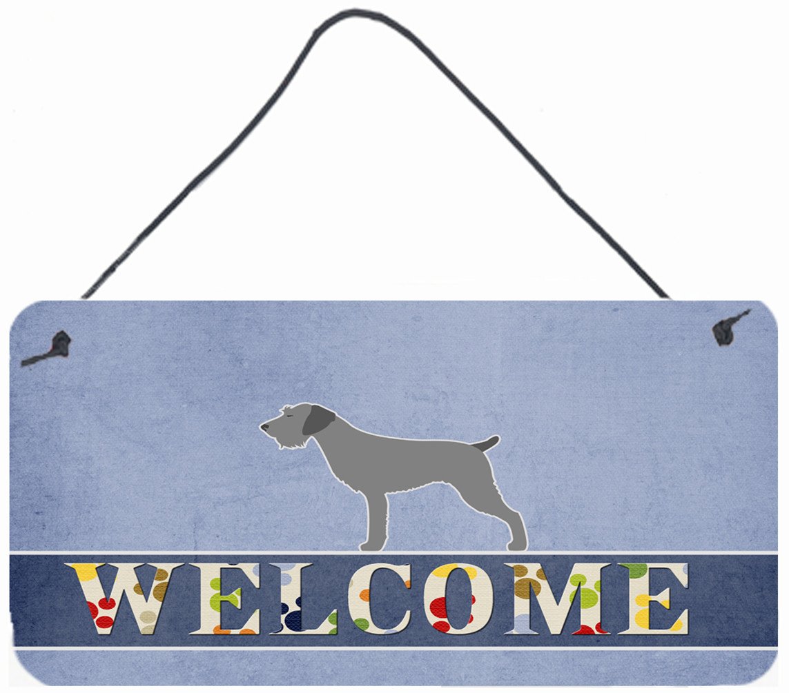German Wirehaired Pointer Welcome Wall or Door Hanging Prints BB5515DS812 by Caroline's Treasures