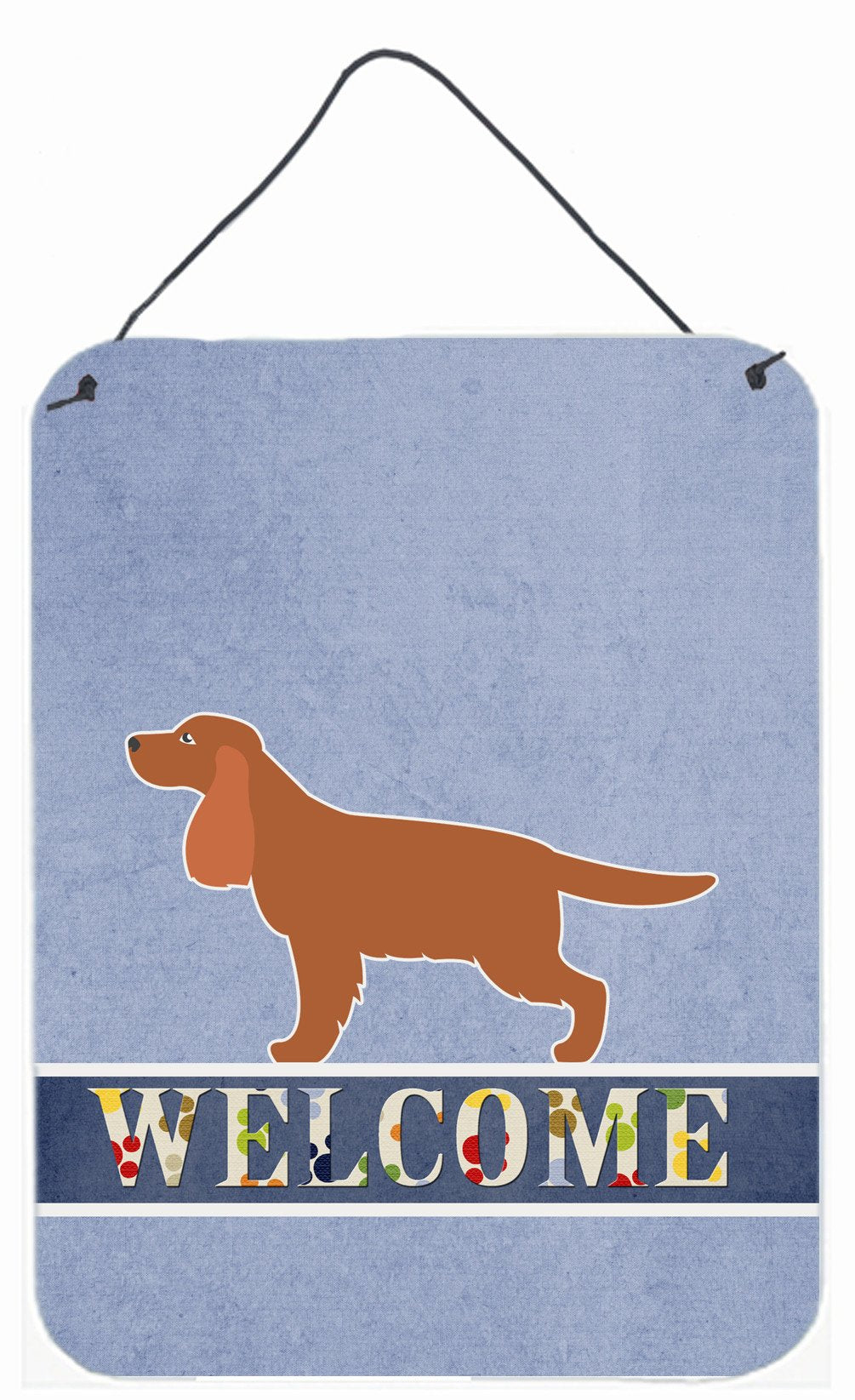 English Cocker Spaniel Welcome Wall or Door Hanging Prints BB5516DS1216 by Caroline's Treasures