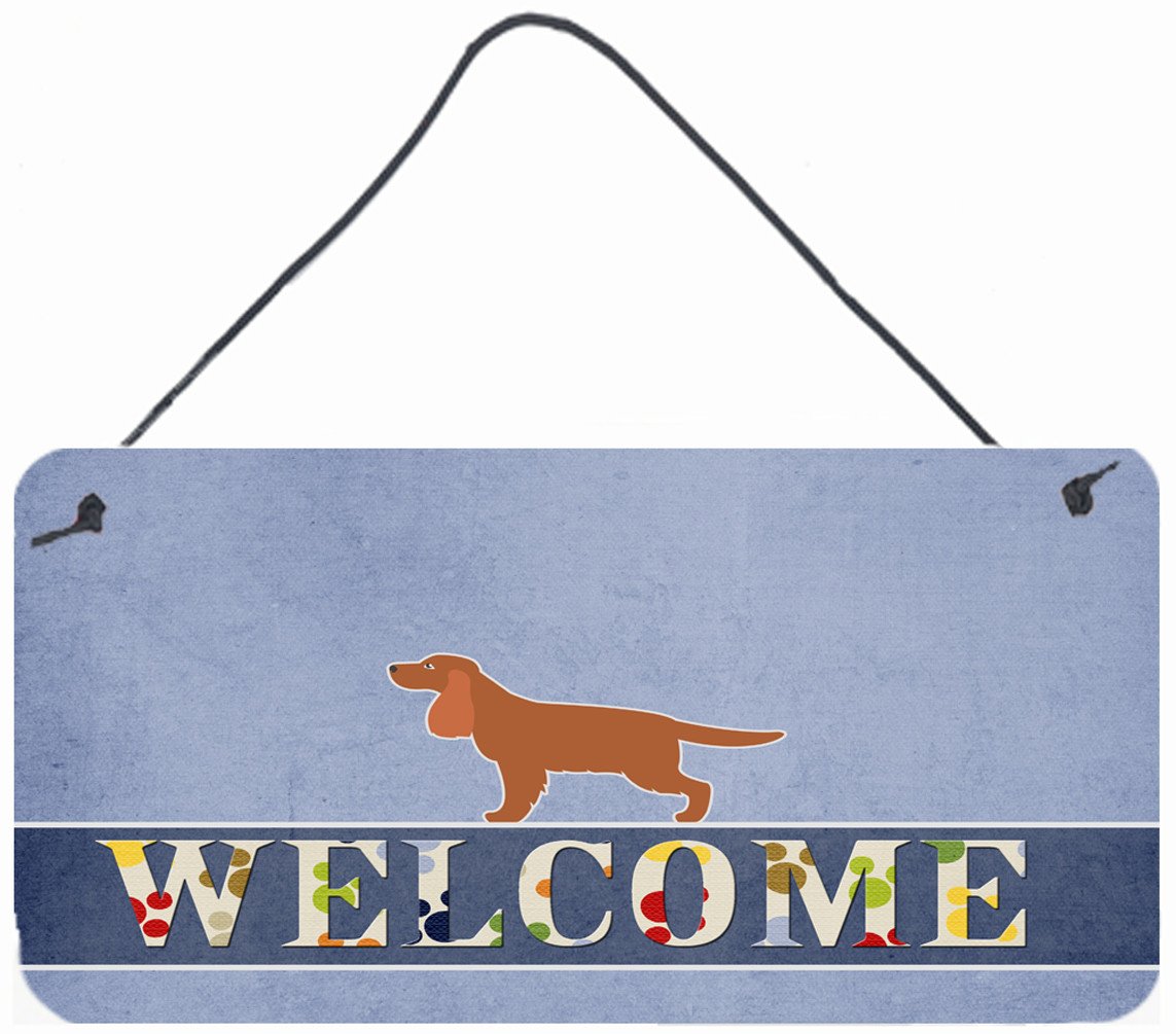 English Cocker Spaniel Welcome Wall or Door Hanging Prints BB5516DS812 by Caroline's Treasures
