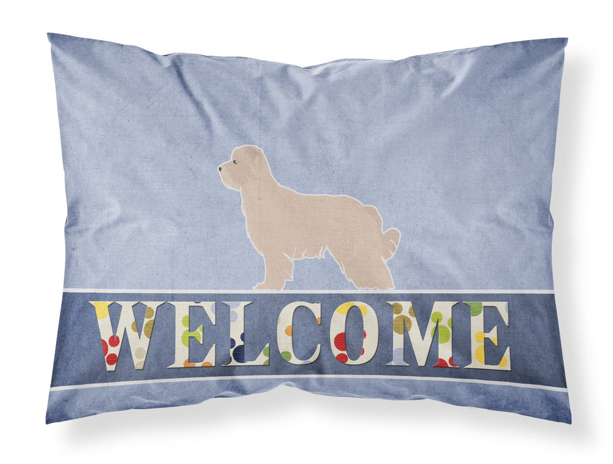 Pyrenean Shepherd Welcome Fabric Standard Pillowcase BB5522PILLOWCASE by Caroline&#39;s Treasures