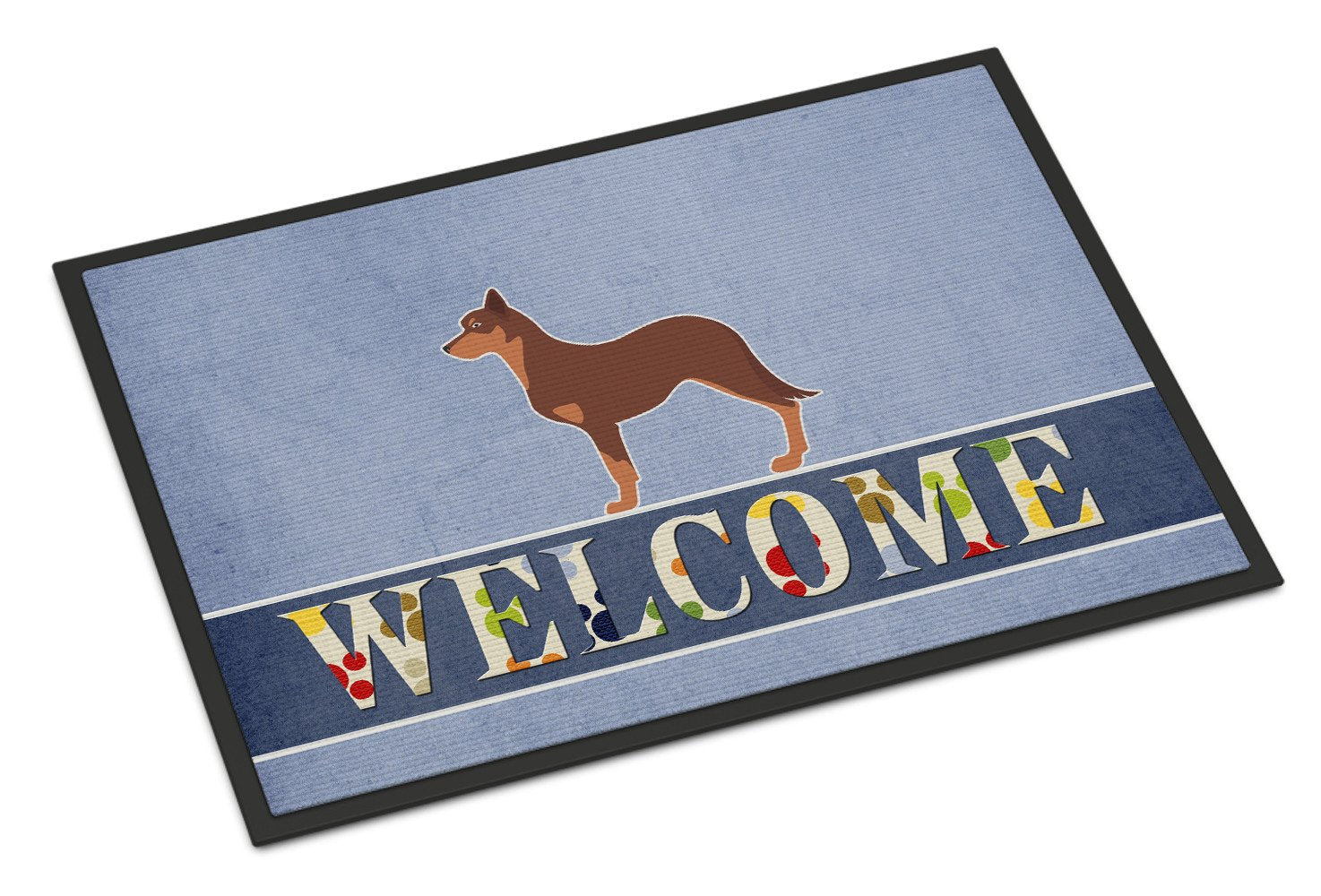 Australian Kelpie Dog Welcome Indoor or Outdoor Mat 24x36 BB5533JMAT by Caroline's Treasures