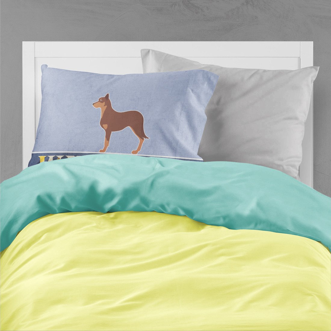 Australian Kelpie Dog Welcome Fabric Standard Pillowcase BB5533PILLOWCASE by Caroline's Treasures