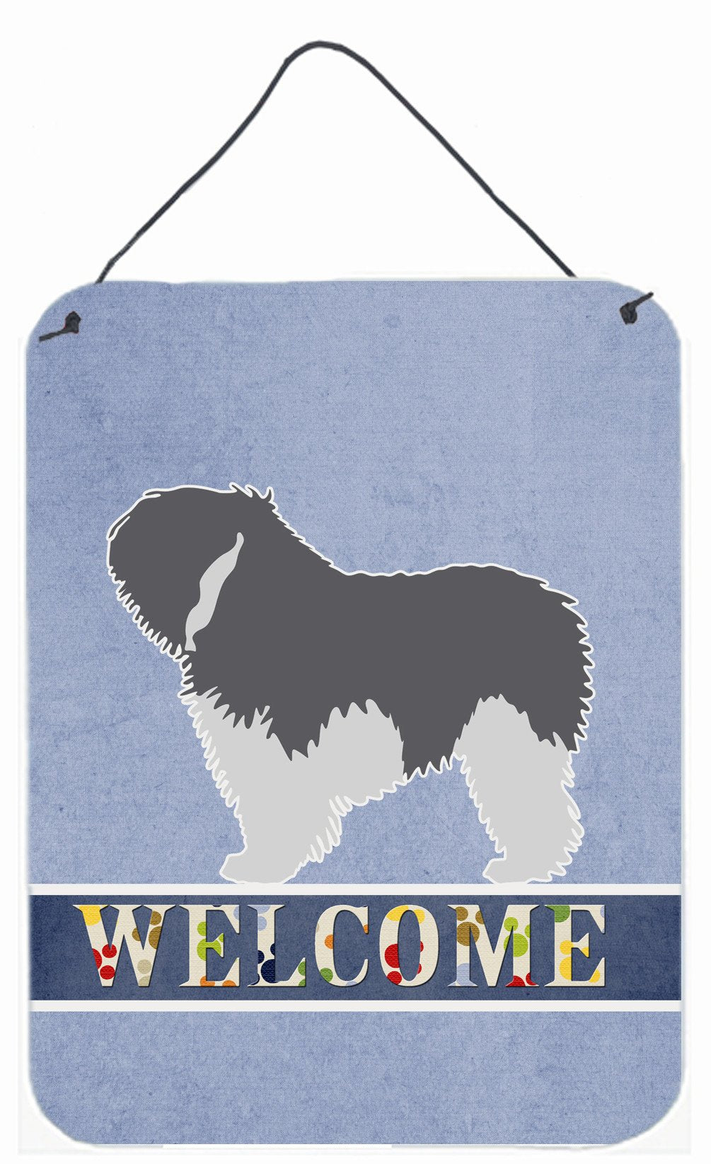 Polish Lowland Sheepdog Dog Welcome Wall or Door Hanging Prints BB5536DS1216 by Caroline&#39;s Treasures