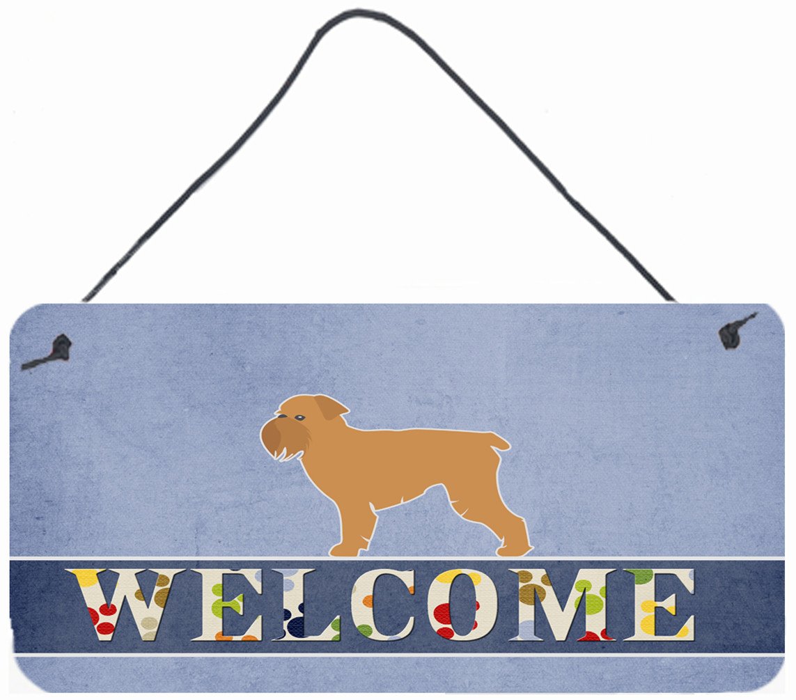 Brussels Griffon Welcome Wall or Door Hanging Prints BB5544DS812 by Caroline's Treasures