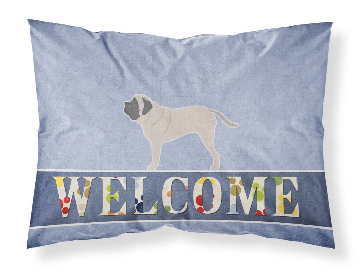 English Mastiff Welcome Fabric Standard Pillowcase BB5560PILLOWCASE by Caroline&#39;s Treasures