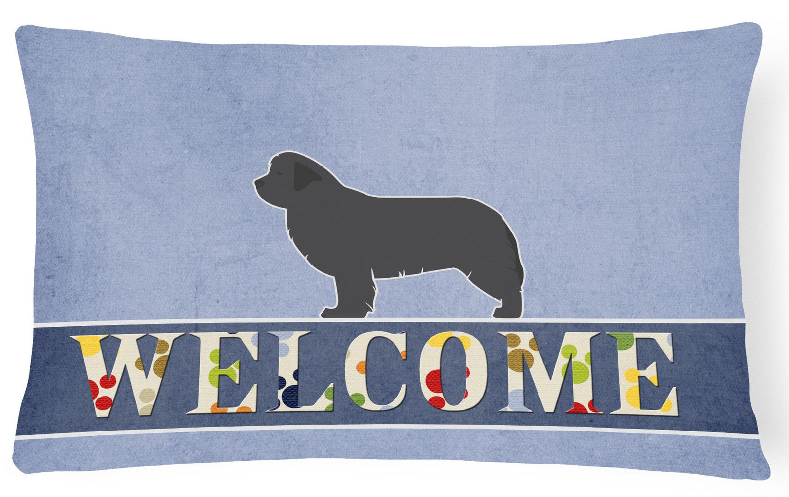 Newfoundland Welcome Canvas Fabric Decorative Pillow BB5568PW1216 by Caroline's Treasures