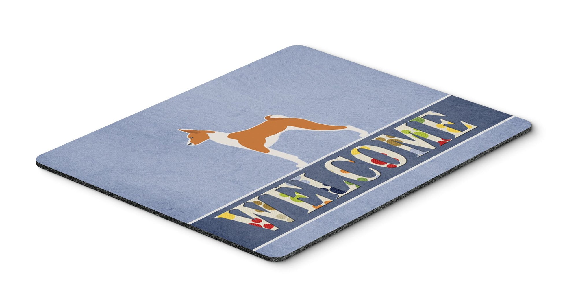 Basenji Welcome Mouse Pad, Hot Pad or Trivet BB5578MP by Caroline's Treasures