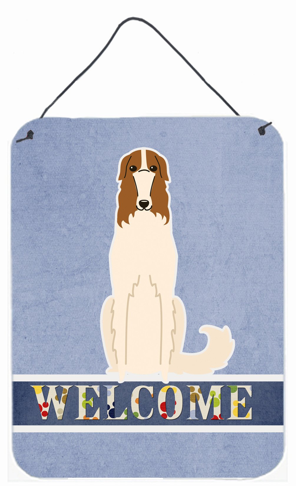 Borzoi Welcome Wall or Door Hanging Prints BB5604DS1216 by Caroline's Treasures