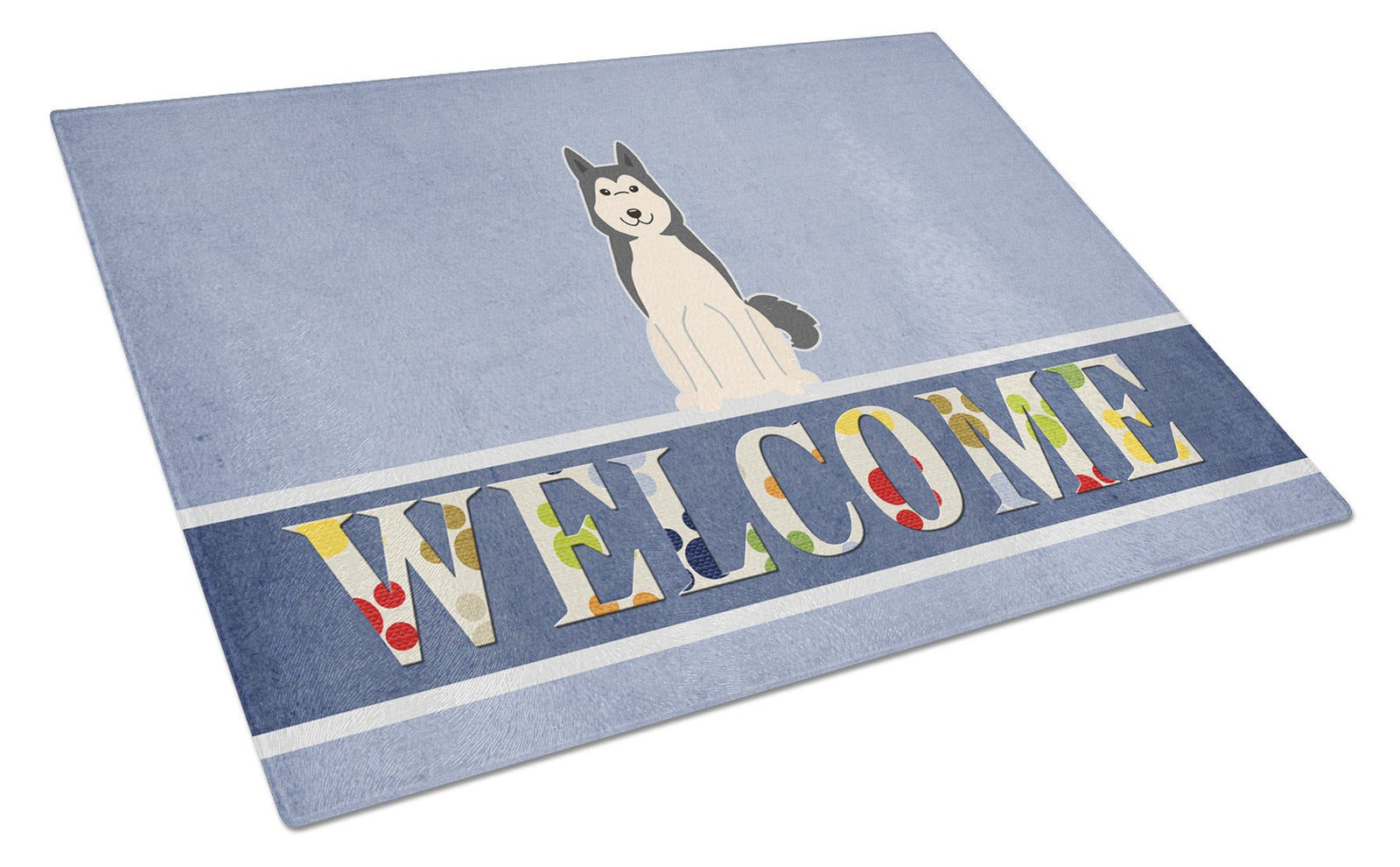 West Siberian Laika Spitz Welcome Glass Cutting Board Large BB5606LCB by Caroline's Treasures