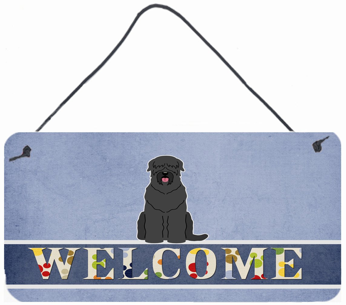 Black Russian Terrier Welcome Wall or Door Hanging Prints BB5607DS812 by Caroline's Treasures