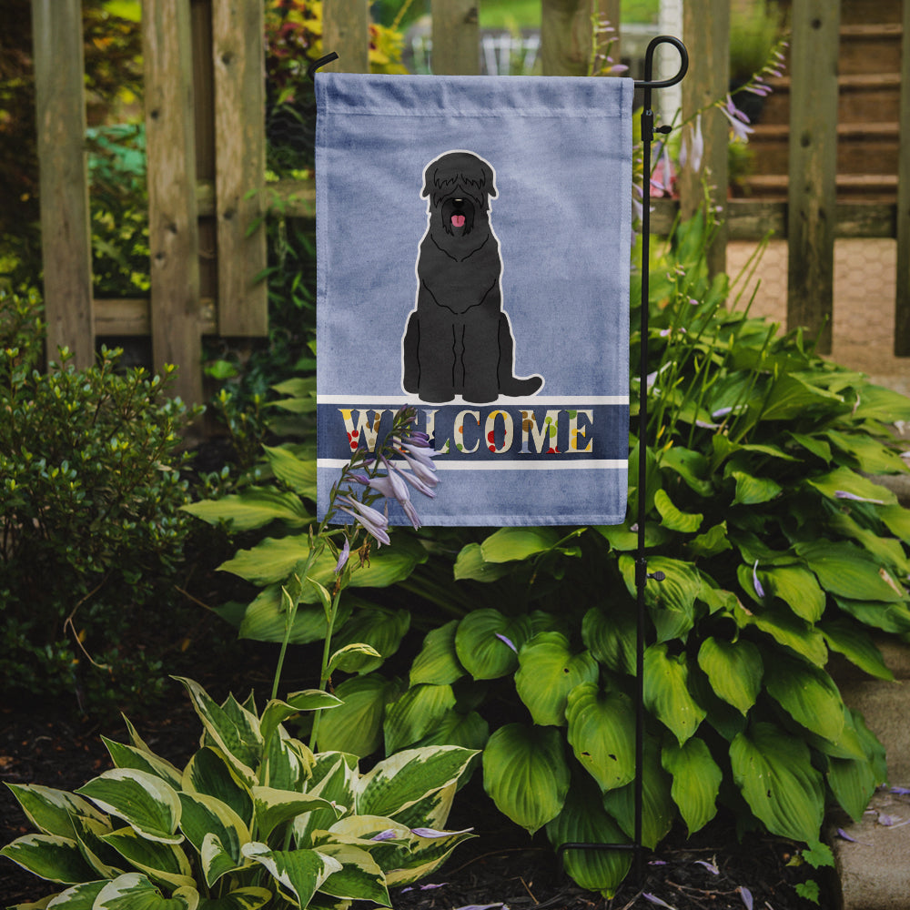 Black Russian Terrier Welcome Flag Garden Size BB5607GF
