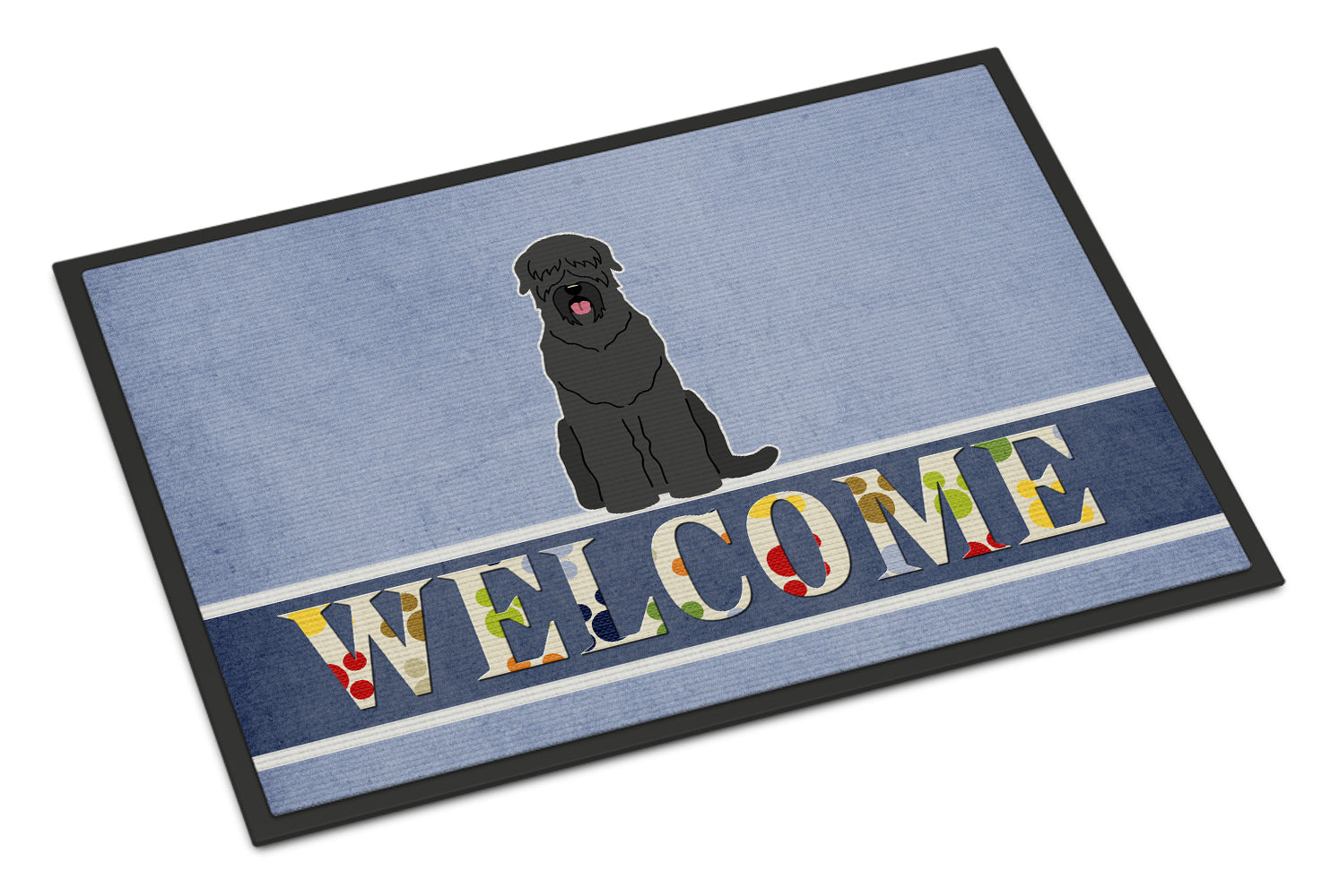 Black Russian Terrier Welcome Indoor or Outdoor Mat 18x27 BB5607MAT - the-store.com