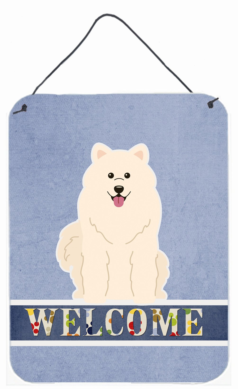 Samoyed Welcome Wall or Door Hanging Prints BB5611DS1216 by Caroline's Treasures