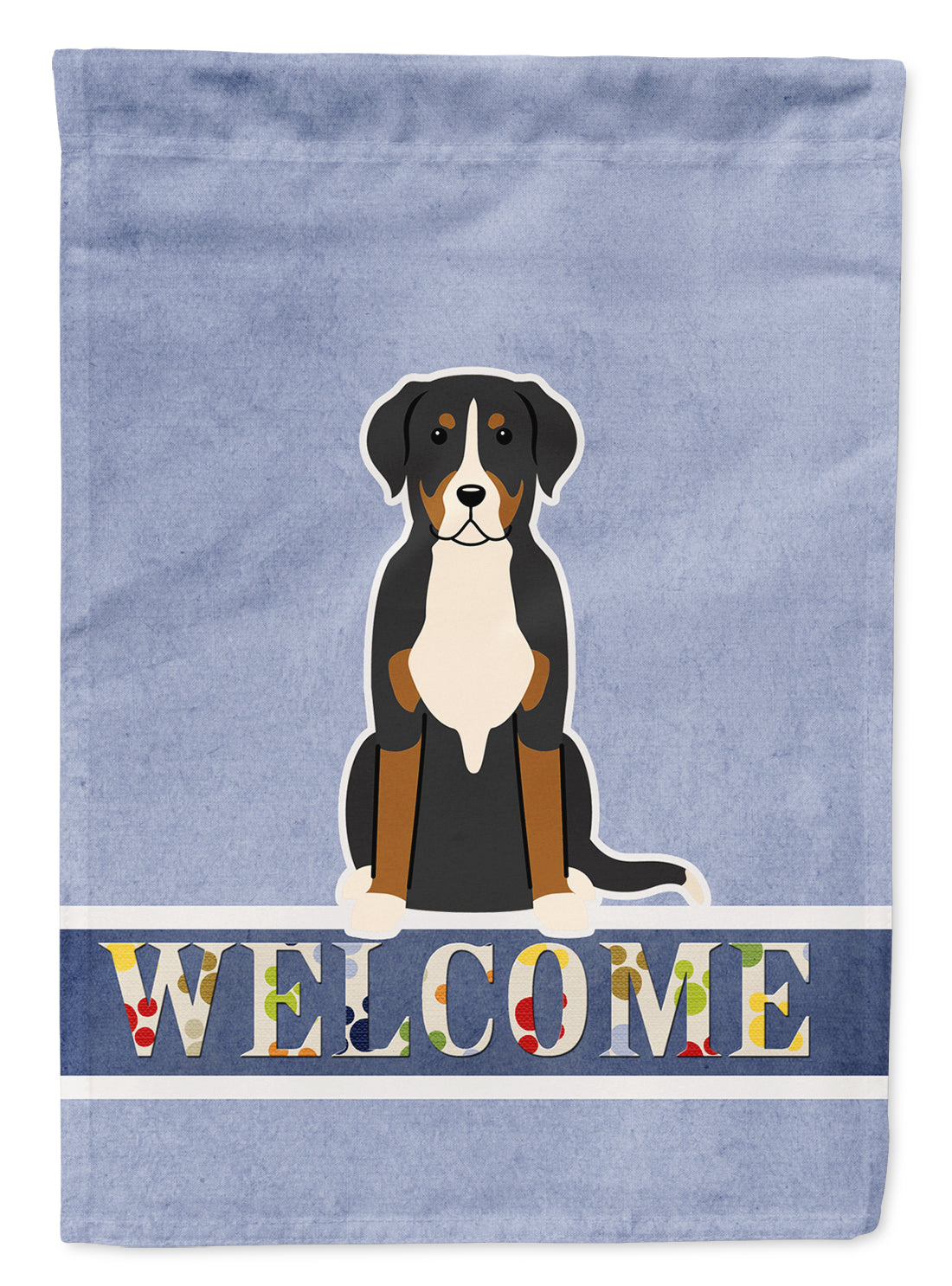 Greater Swiss Mountain Dog Welcome Flag Canvas House Size BB5618CHF