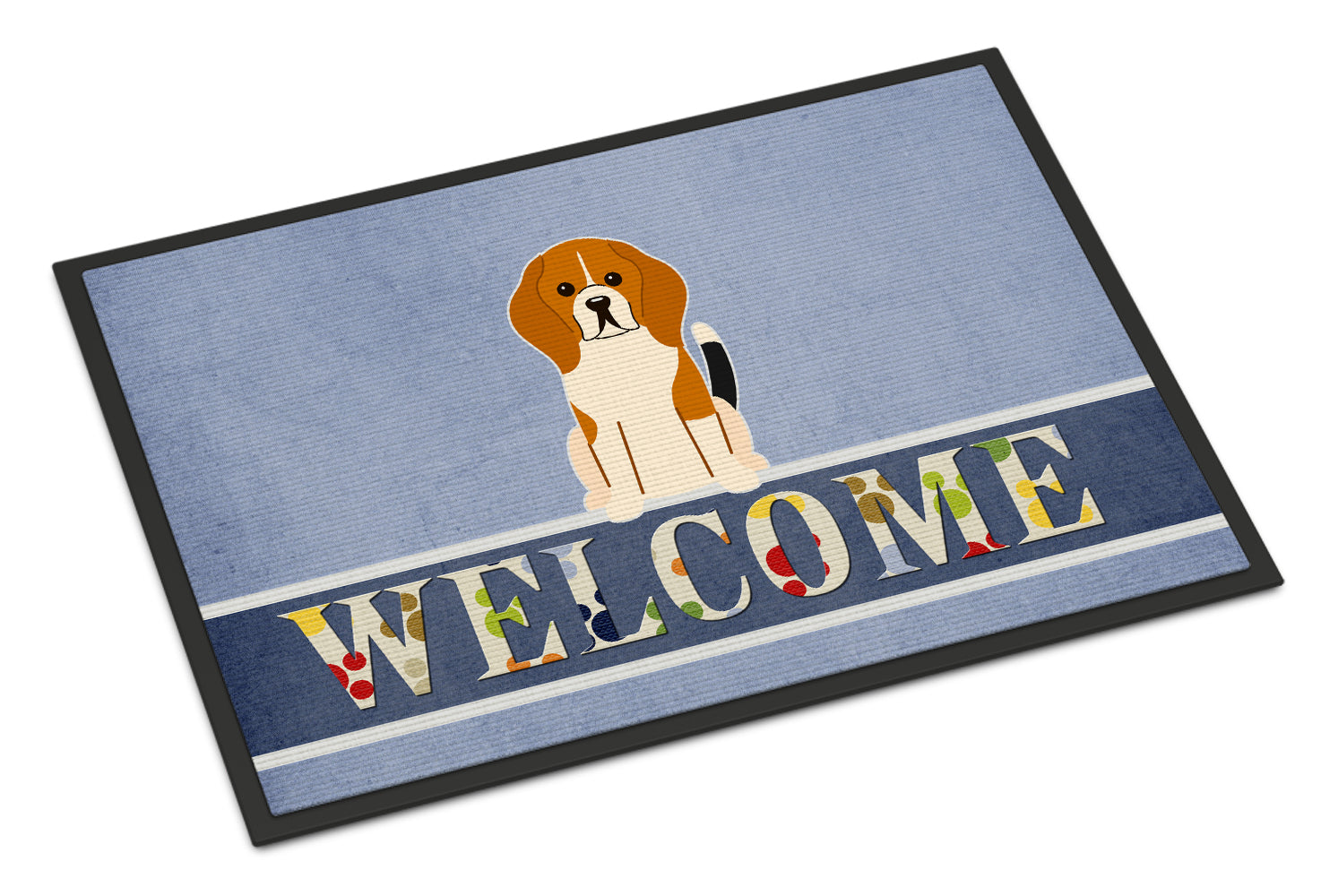 Beagle Tricolor Welcome Indoor or Outdoor Mat 18x27 BB5621MAT - the-store.com