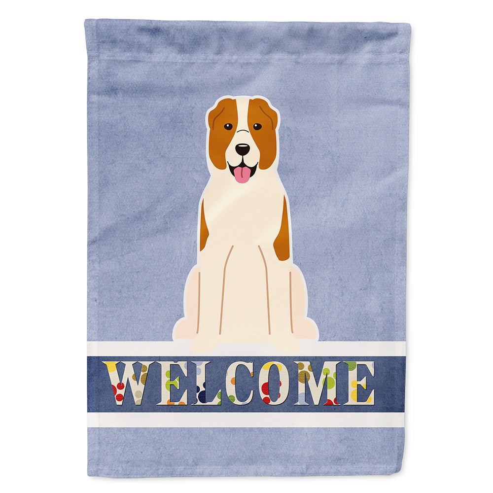 Central Asian Shepherd Dog Welcome Flag Canvas House Size BB5630CHF