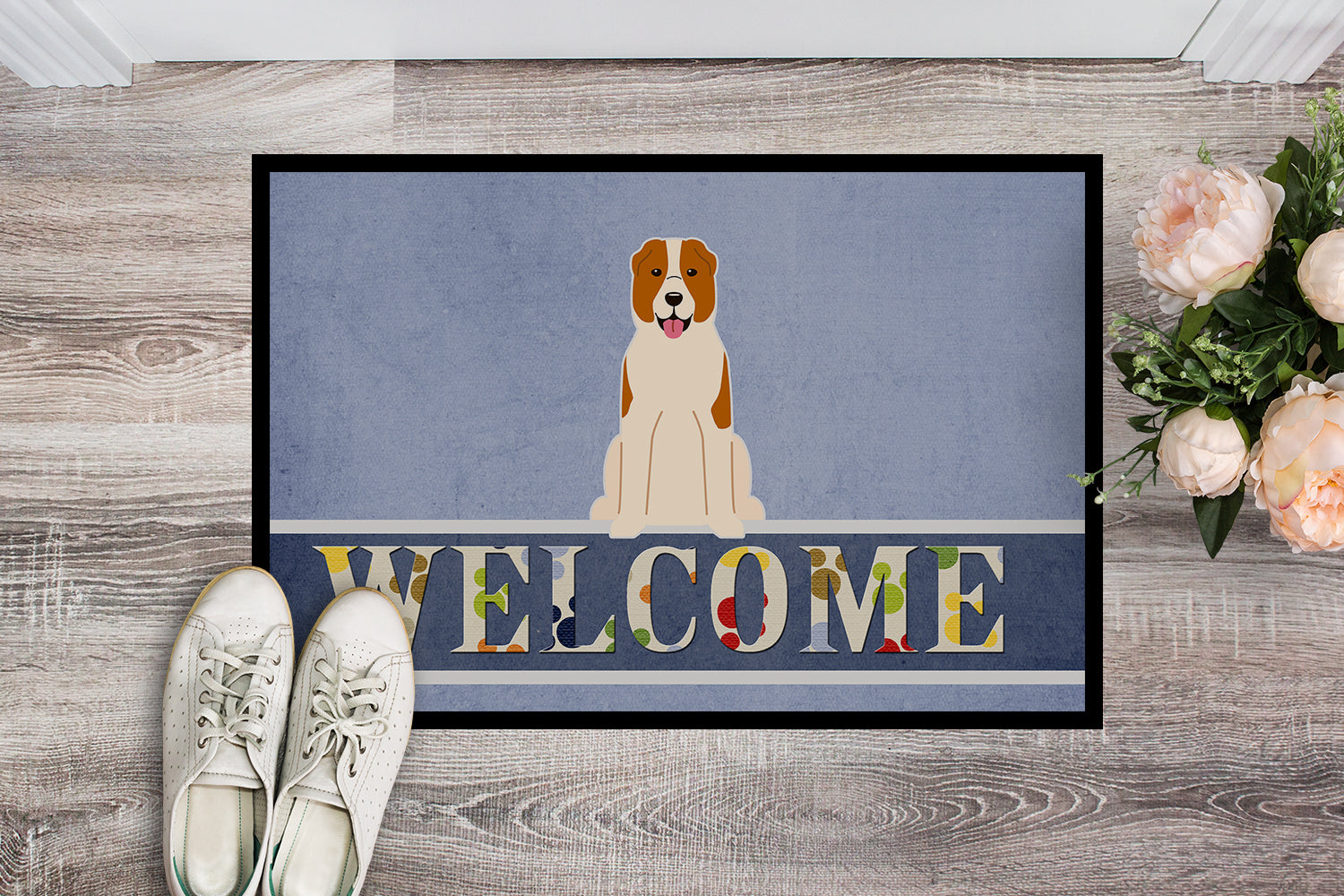 Central Asian Shepherd Dog Welcome Indoor or Outdoor Mat 18x27 BB5630MAT - the-store.com