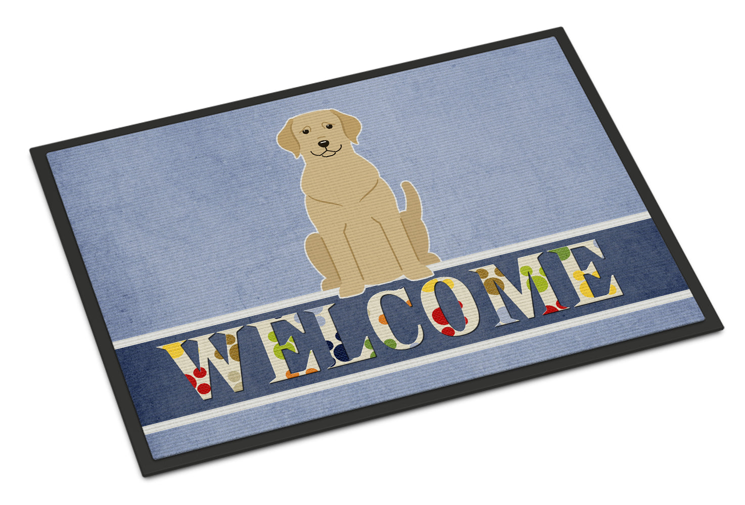 Yellow Labrador Welcome Indoor or Outdoor Mat 18x27 BB5636MAT - the-store.com