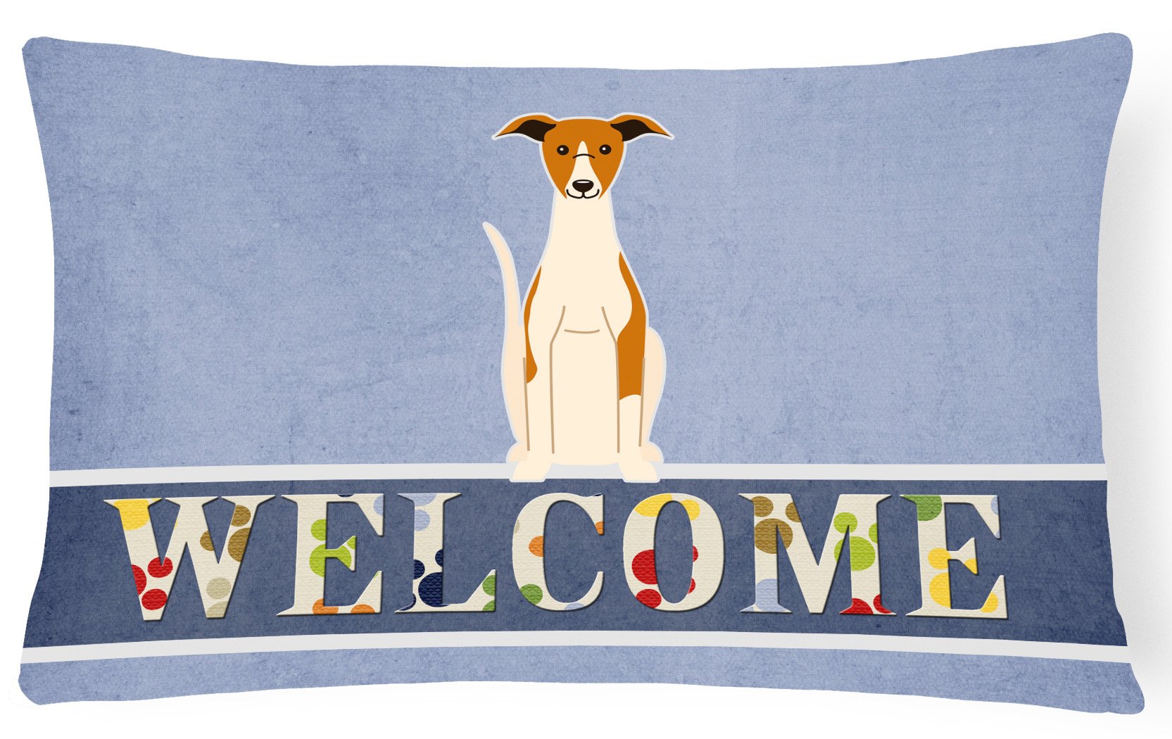 Whippet Welcome Canvas Fabric Decorative Pillow BB5680PW1216 by Caroline's Treasures